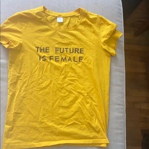 Yellow The Future is Female Tee